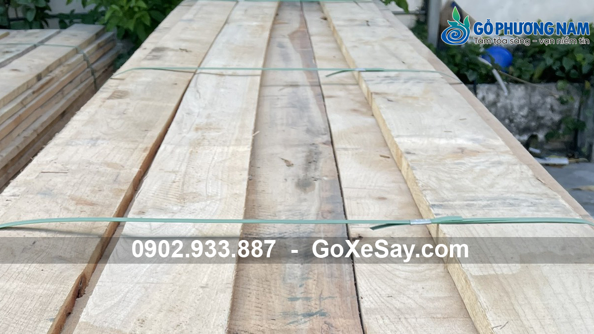 Kho gỗ sồi đỏ xẻ sấy cho sản xuất nội thất