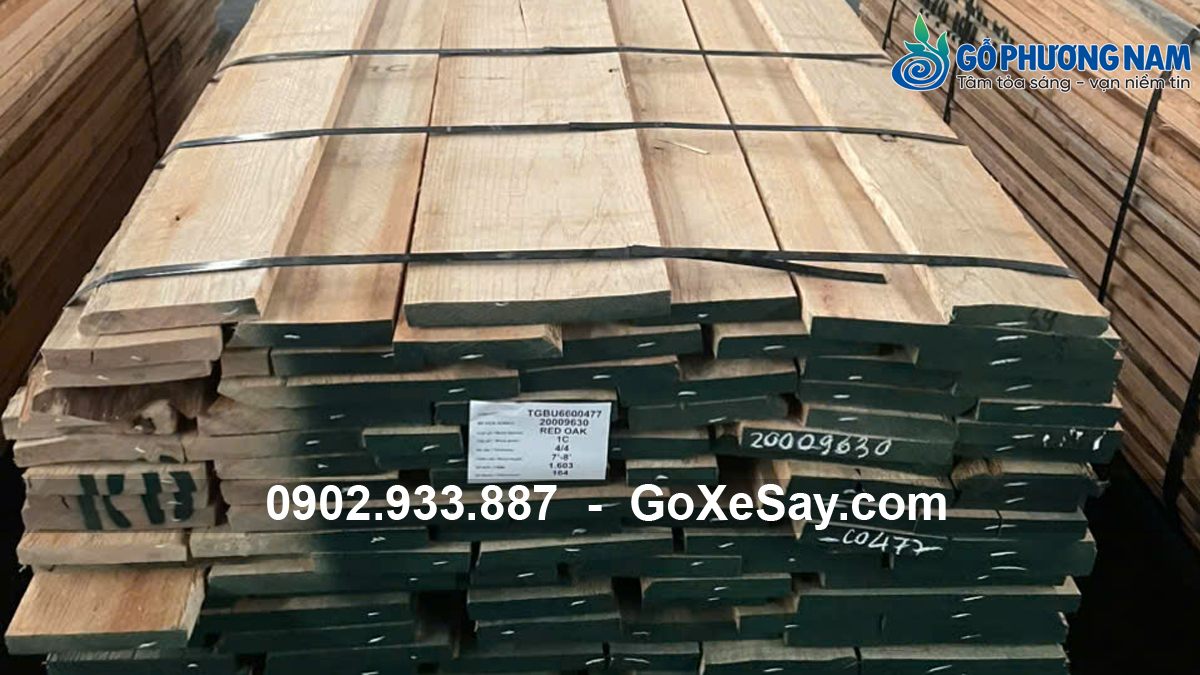 Kho gỗ sồi đỏ Mỹ nguyên kiện