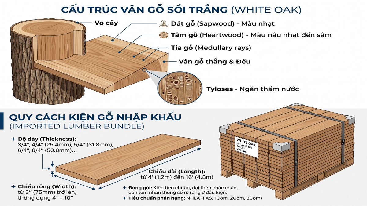 Sơ đồ cấu trúc vân gỗ sồi trắng Sơ đồ cấu trúc vân gỗ sồi trắng