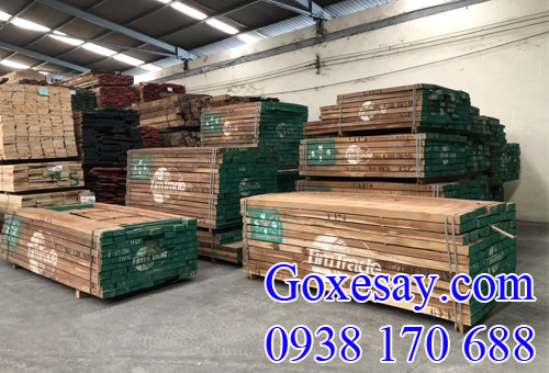 Gỗ Teak xẻ thanh nguyên liệu